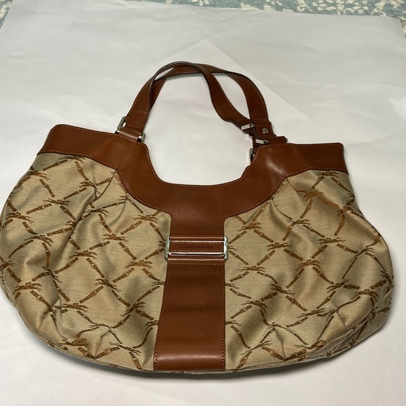 Longchamp Jacquard Leather Shoulder HandBag - Picture 2 of 11